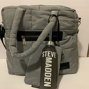 Steve Madden grey quilted bag new w tags
